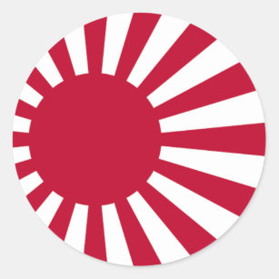 Naval Ensign of Japan - Japanese Rising Sun Flag Classic Round Sticker