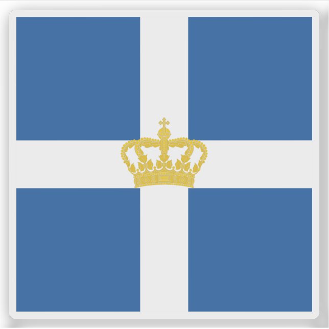 Naval Jack of Kingdom of Greece (1935–1970) (Front)