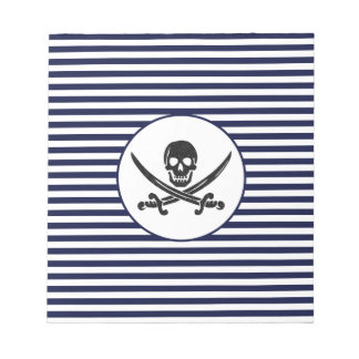 Naval Pirate Skull and cross bones Notepad