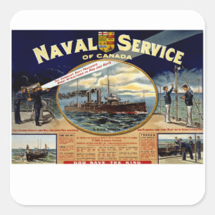 Naval Service of Canada Square Sticker