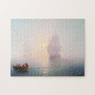 Naval Ship Ivan Aivazovsky seascape waterscape sea Jigsaw Puzzle