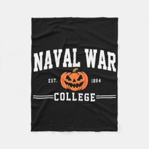 Naval War College Arch Halloween Design Vintage Fu Fleece Blanket
