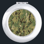 Naval Woodland Camouflage Compact Mirror<br><div class="desc">Naval Woodland Camouflage</div>