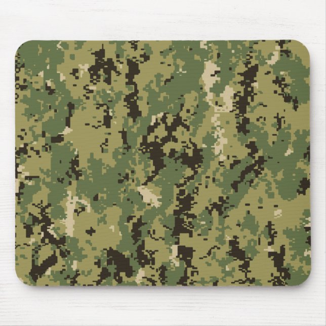 Naval Woodland Camouflage Mouse Pad (Front)