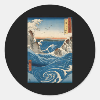 Navaro Rapids Wall Japanese Classic Round Sticker