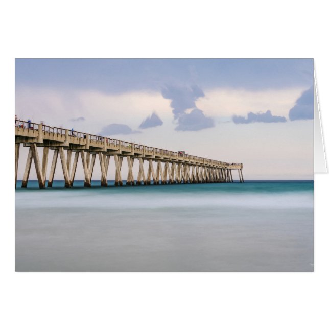 Navarre Beach Fishing Pier Greeting Card (Front Horizontal)