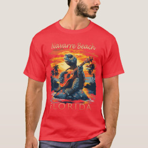 Navarre Beach Florida Vacation Turtle Men Women Ki T-Shirt