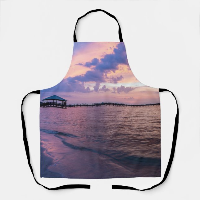 Navarre Beach Magic Hour Purple Sunset Apron (Front)