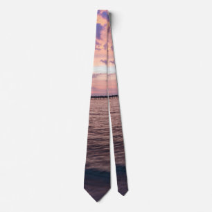 Navarre Beach Magic Hour Purple Sunset Neck Tie