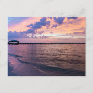 Navarre Beach Magic Hour Purple Sunset Postcard