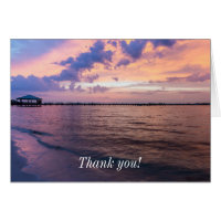 Navarre Beach Magic Hour Sunset Thank You Card