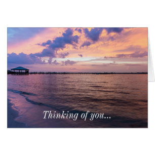 Navarre Beach Magic Hour Sunset Thinking of U Card