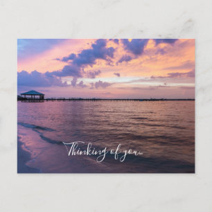 Navarre Beach Magic Hour Sunset Thinking Of You Postcard