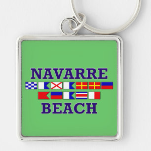 Navarre Beach Square Keychain