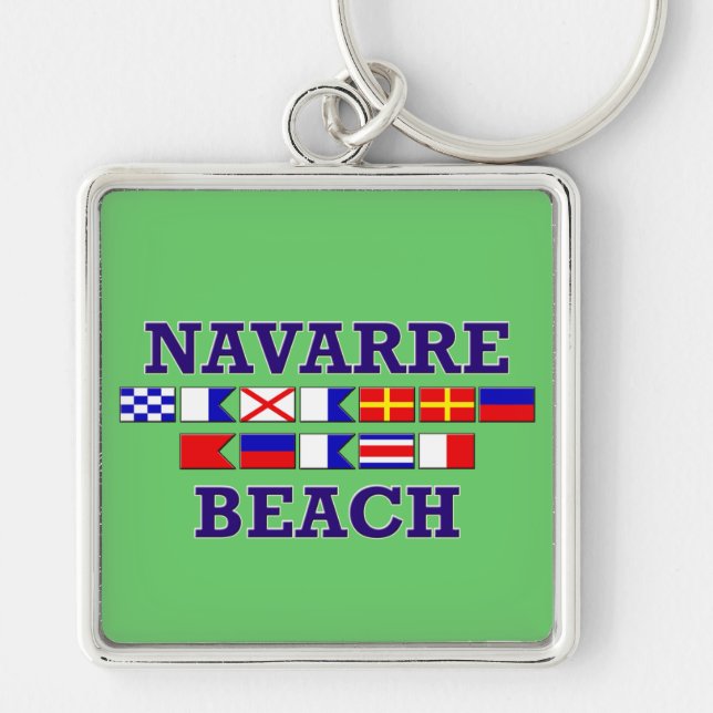 Navarre Beach Square Keychain (Front)