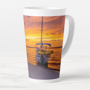 Navarre Florida Fire Sunset Latte Mug