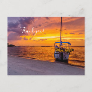 Navarre Florida Fire Sunset Thank you Postcard