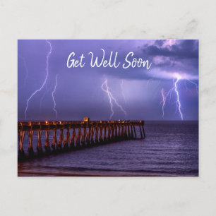 Navarre Florida Lightning Storm Get Well Postcard