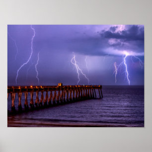 Navarre Florida Lightning Storm Poster