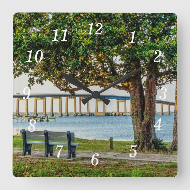 Navarre Park Bench and Bridge Wall Clock (Front)