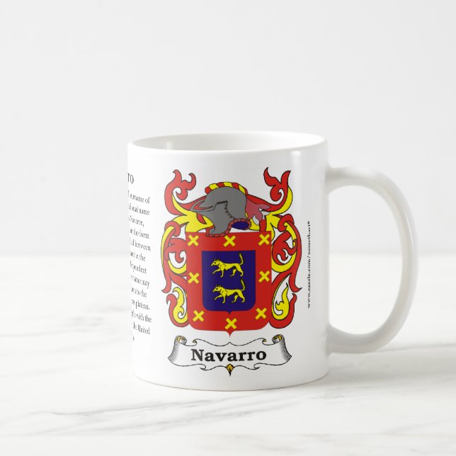 Navarro Family Coat of Arms Mug (Right)