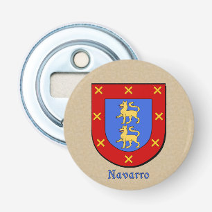 Navarro Heraldic Arms on Parchment Bottle Opener