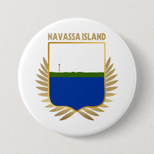 Navassa Island Flag Shield 7.5 Cm Round Badge