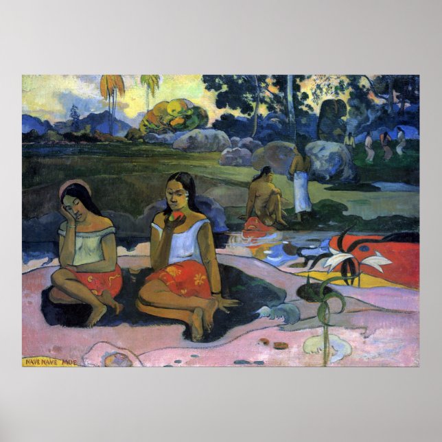 Nave Nave Moe by Eugène Henri Paul Gauguin Poster (Front)