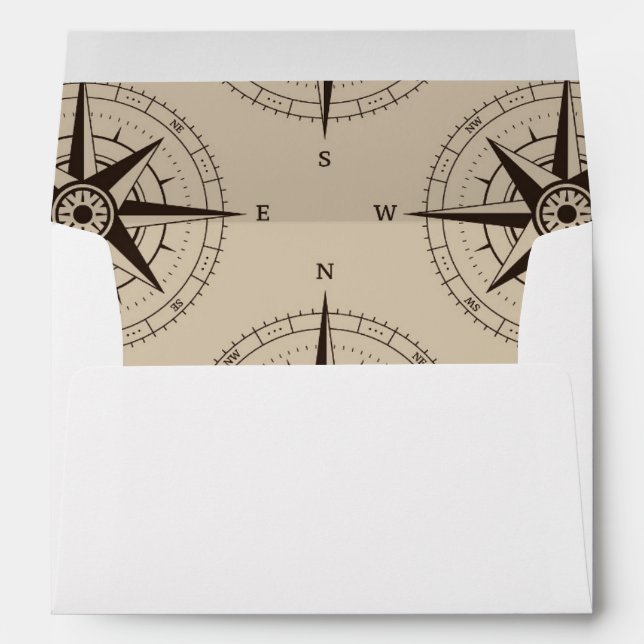 Navigation Compass Pattern Envelope (Back (Bottom))