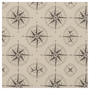 Navigation Compass Pattern Fabric