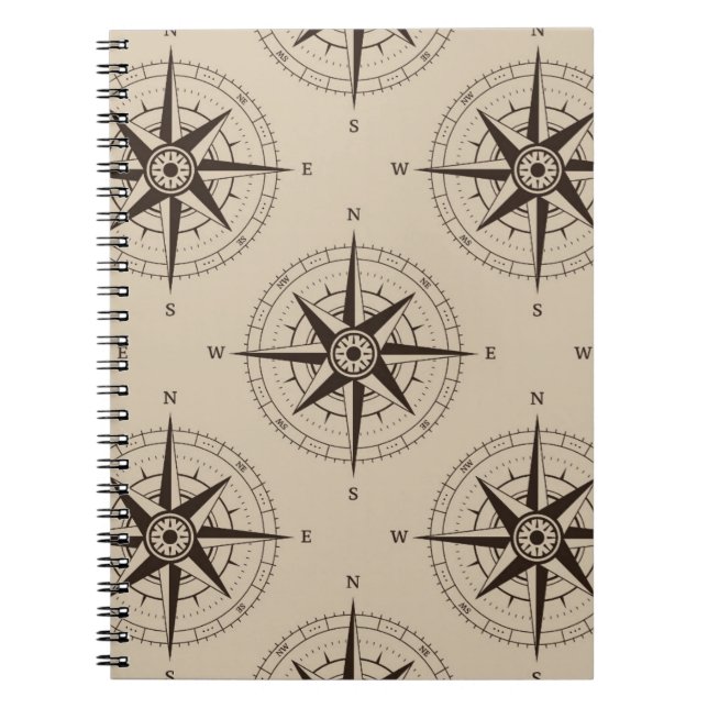 Navigation Compass Pattern Notebook (Front)