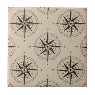 Navigation Compass Pattern Tile