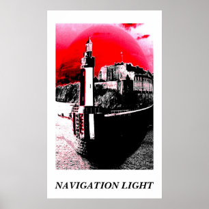 Navigation light art poster