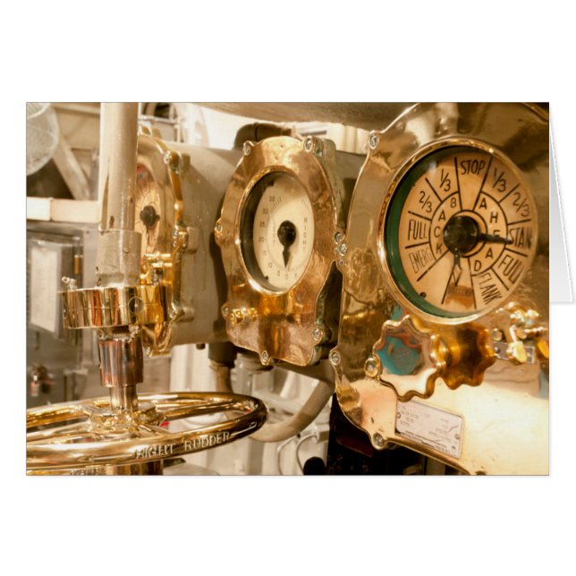 Navigational Gauges And Instruments On Submarine (Front Horizontal)
