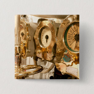 Navigational Gauges And Instruments On Submarine 15 Cm Square Badge