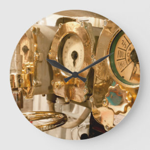 Navigational Gauges And Instruments On Submarine Large Clock