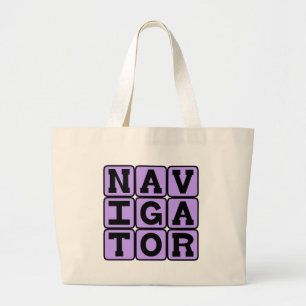 Navigator, Map Master Large Tote Bag