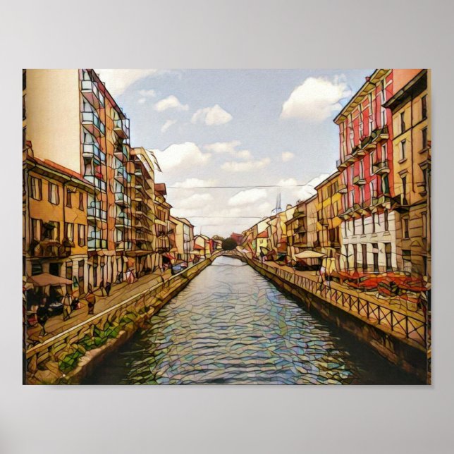 Navigli Canal Milano Poster (Front)