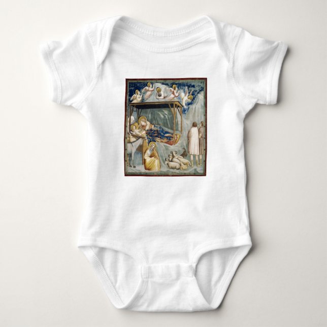 Navitity (Birth of Jesus Christ) (by Giotto) Baby Bodysuit (Front)