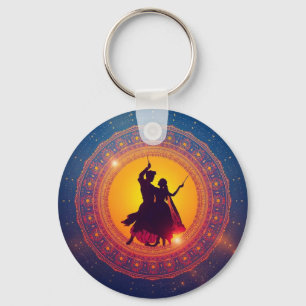 Navratri - A Festival of Devotion and Dance Key Ring