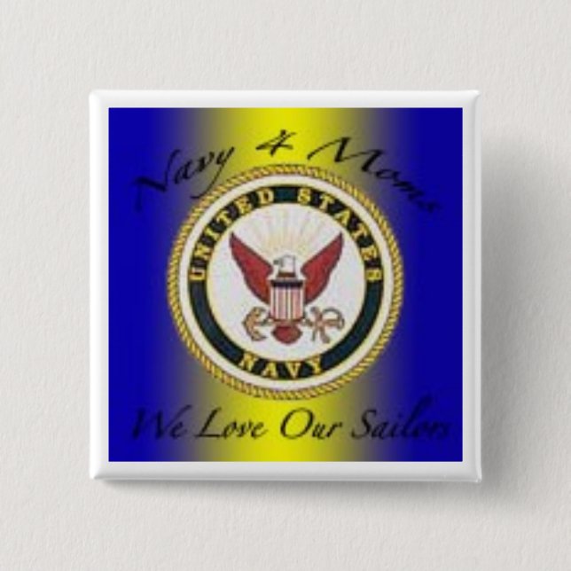 navy4moms 15 cm square badge (Front)
