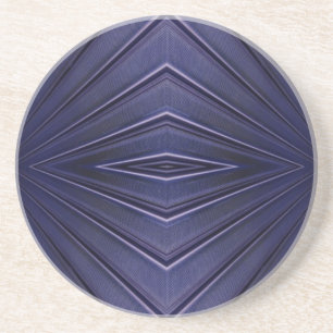Navy Abstract Pattern Coaster
