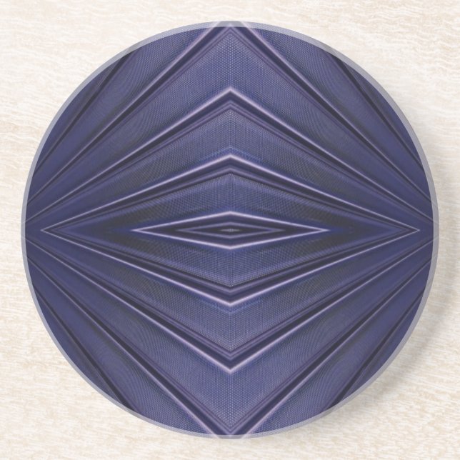 Navy Abstract Pattern Coaster (Front)