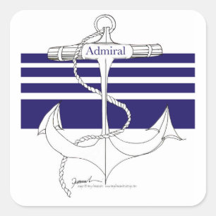 navy admiral, tony fernandes square sticker