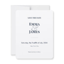 Navy Ampersand Save the Date | Wedding Card