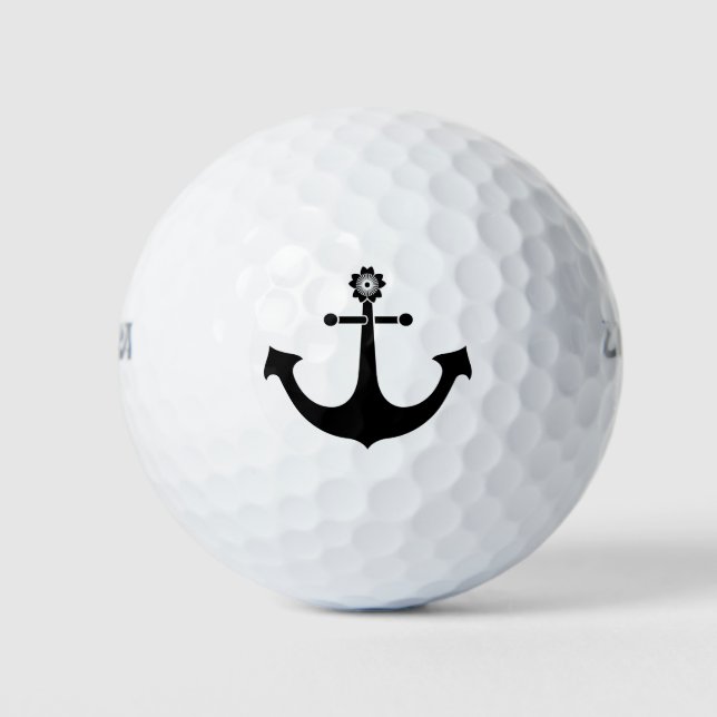 Navy anchor golf balls (Front)