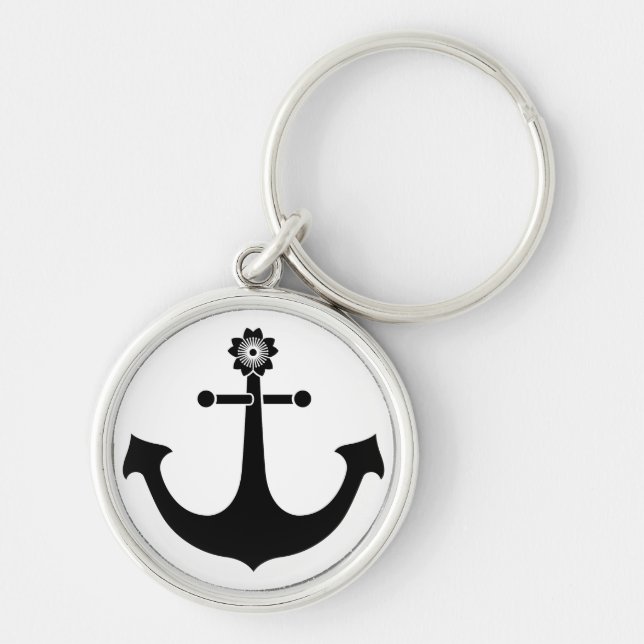 Navy anchor key ring (Front)