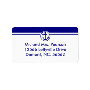 Navy Anchor Label