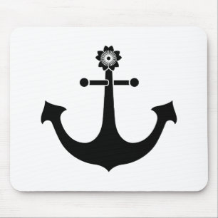 Navy anchor mouse pad