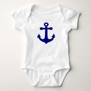 Navy Anchor Nautical Baby Bodysuit